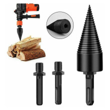 Holzspalter, konischer Bohrer, Holzspaltbohrer 42 mm, langlebiges Holzspaltschrauben-Kegelschleifwerkzeug