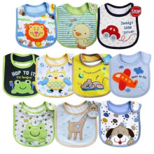 Packung mit 10 wasserdichten Baby-Lätzchen von 0 bis 36 Monaten