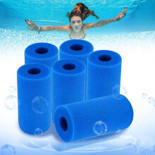 Typ A Filterschwamm, Poolfilterschaum, waschbarer wiederverwendbarer Poolfilter, wiederverwendbarer Intex Spa-Filter, 6 Stück