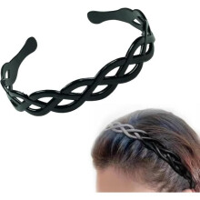 2-teilige elastische gewellte Anti-Rutsch-Stirnbänder, 1 Kunststoff-Stirnband, Unisex-Sport-Stirnband-Zubehör