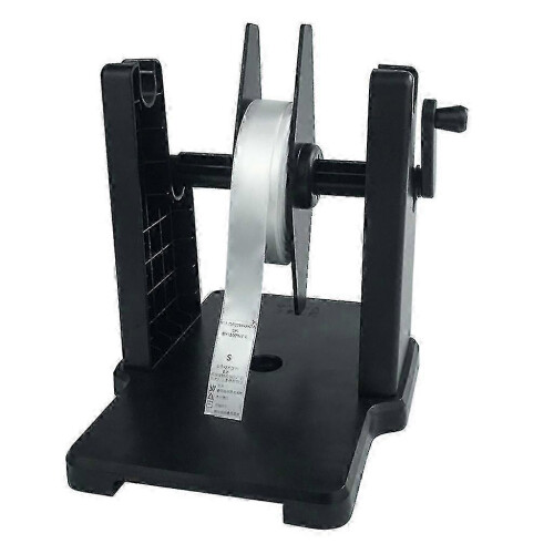 Universal label rewinder compatible with barcode printer - Hand crank paper holder stent 2