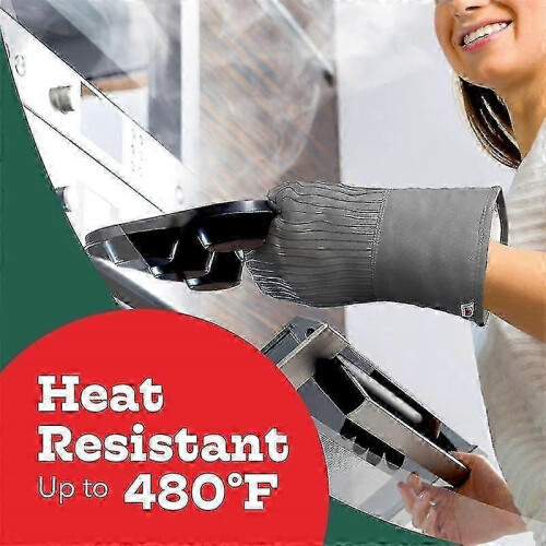 Gray kitchen gloves for Big Red House, oven safe 1