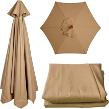 Ersatzdach für Sonnenschirm – ansonsten – Khaki 3M 6 Rippen – UPF 30 Sonnenschutz