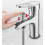 Robinet de douche monotrou avec double commande de température d'eau 3