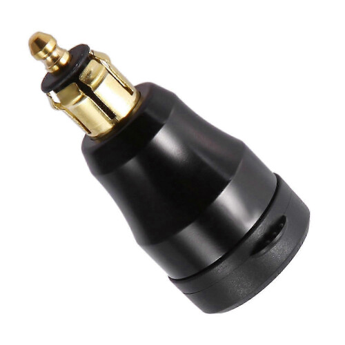 Waterproof fast charger for motorcycles with DIN plug socket 2