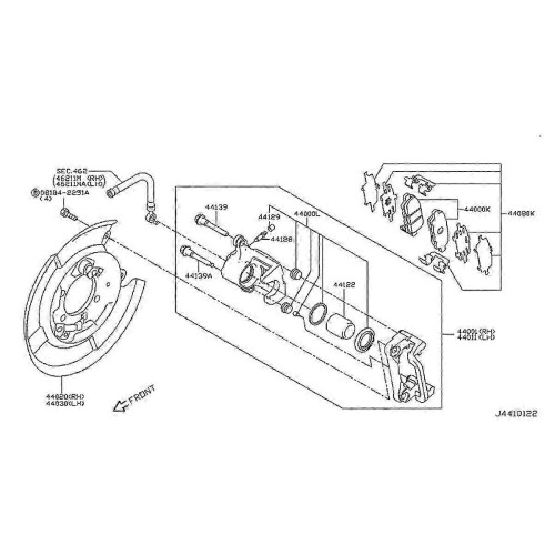 Brake caliper motor for Kadjar Captur rear right 2013-2020 1