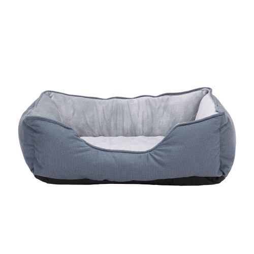 Living And Home Soft Pet Bed with Non-Slip Base, Grey 1