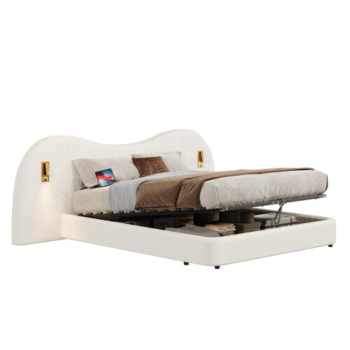 Upholstered bed, double bed, 180 x 200 cm