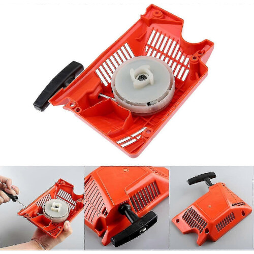 Recoil starter for Chinese chainsaw 4500 - 45cc 52cc 58cc single starter red 2