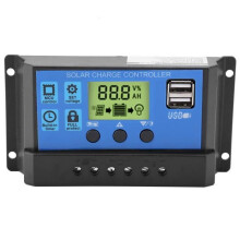 Xuyan 12V 24V PWM Solarpanel Laderegler Regler mit Dual-LCD-Bildschirm, 30A (YJSS-30A)