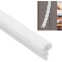 10 m weiße PVC-Türdichtung aus schalldichtem Gummi, Schalldämmung für Holztüren, Antikollisionsdichtung, umweltfreundliche Materialien