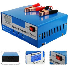 12V/24V Autobatterieladegerät, Smart Jump Starter, 10A Impulsreparatur für Motorräder - EU-Stecker