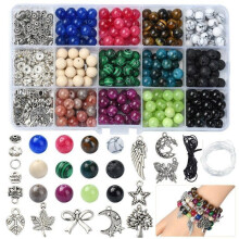 Steinschmuck-Herstellungsset, 473 Teile, Kristallstein-Armband-Herstellungsset für Erwachsene, Gu-Perlen