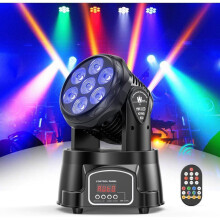 7x15W RGBW 4-in-1 Moving Head LED Wash Disco Licht Rotierendes DMX512 Disco Licht mit Fernbedienung