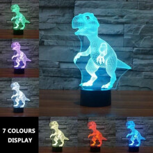Kinder-LED-Nachtlicht, 3D-Dinosaurier-Lampe, Kinder-Nachttischlampe mit 7 wechselnden Farben, Stimmungslampe für Wohnzimmer und Schlafzimmer