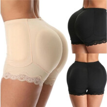 2-teiliges Spitzen-Push-Up-Höschen für Frauen, Po-Lifting, Schlankheits-Shapewear, Hüftpolster, Enhancer-Höschen
