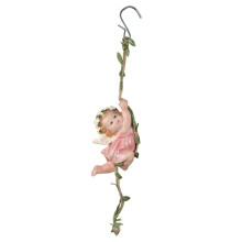 Elegant Resin Hanging Angel Garden Ornament-Single leg climbing