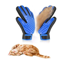 Pflegehandschuh – Katzenbürstenhandschuh – 4 in 1 – Silikon – Für Hunde und Katzen – Entfernt Haare