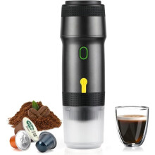 Tragbare Espressomaschinen, elektrische Espressomaschine mit Selbsterhitzung, für Camping, Wandern, Reisen, Wohnmobile