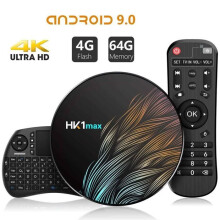 HK1MAX Smart TV Box Android 9.0 4Go + 64Go 2,4G-5G Wifi BT4,0 RK3318 Quad Core 4K HK1 Max Decoder Netflix Media Player