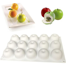 3D-Apfelförmige Silikon-Kuchenformen, 3D-Apfelförmige Silikonform für Seife, Gelee, Pudding
