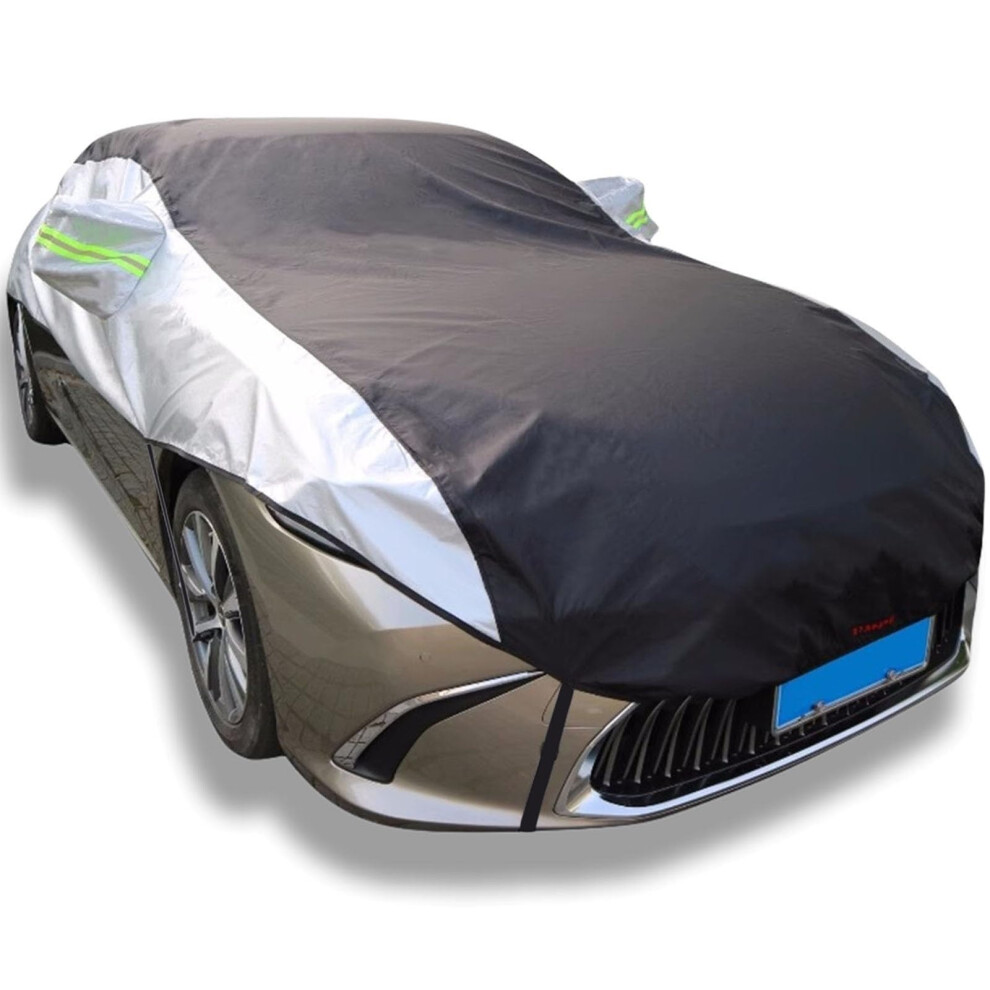 Waterproof Half Car Cover For Bmw X3 2010Â2022, AllâWeather Sunproof Dustproof Uv Protection, Black/Silver 9330225829317