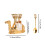 Small Coffee Spoon Holder Set Camels Base with Demitasse-Silver 4