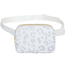 Gürteltasche – Nylon – wasserdicht – ultraleicht – weißes Leopardenmuster – Unisex