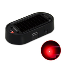 Gefälschte LED-Solar-Sicherheitsleuchte für Autos, gefälschter Alarm, kabellose Diebstahlwarnlampe D3, rotes Licht 03