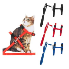 Katzengeschirr und Leine-Set – yd – 3-teilig verstellbar – ausbruchsicher – bequemes Nylon – Outdoor