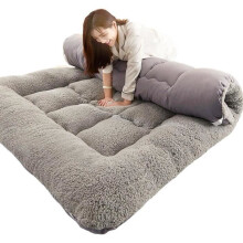 Verdickte Futon-Bodenmatratze, japanische Tatami-Klappschlafmatte, Boden-Chaiselounge-Kissenbett, 180 x 200 cm, Grau