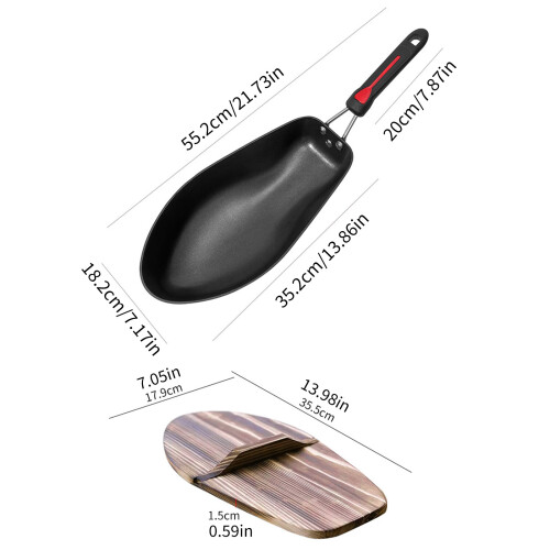 Practical Fish Grilling Pan with Aluminum Body and Stays Cool 2