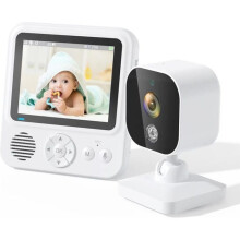 PIMPIMSKY Kabelloser Video-Babymonitor, Heimvideoüberwachungsbildschirm, 2,4 GHz kabellose Babykamera