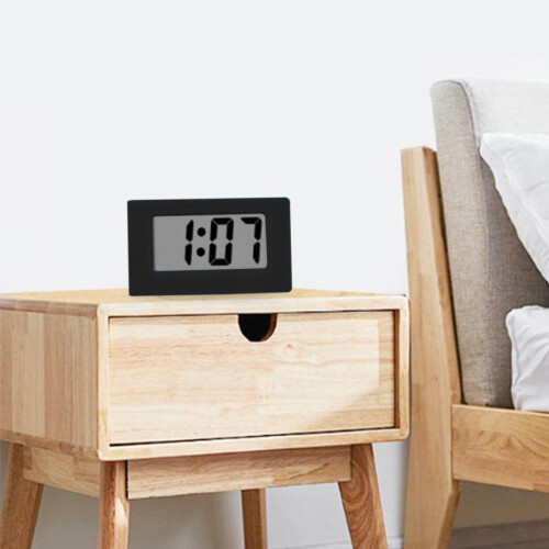 Kayannuo Digital Alarm Clock Black Plastic Desk Clock