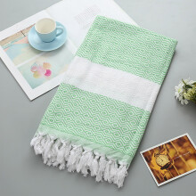 Serviette de plage en microfibre verte XIUH super absorbante