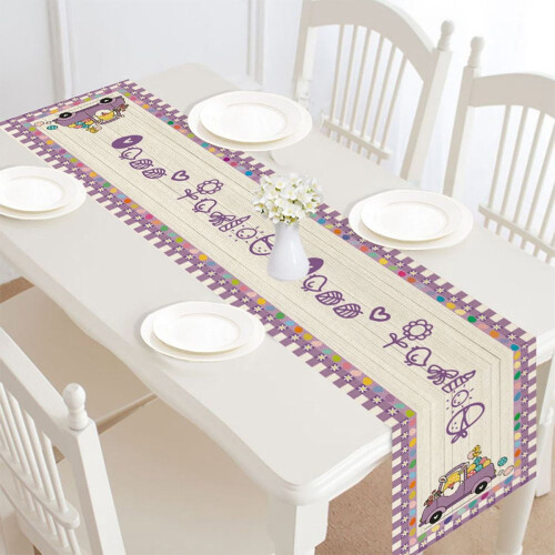 Easter Linen Table Runner 30x182cm
