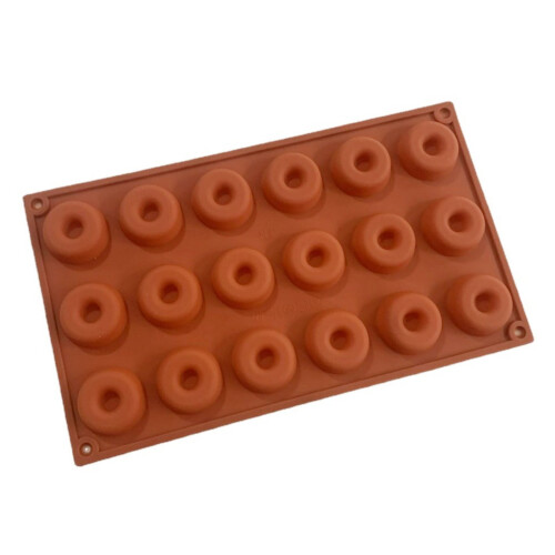 Silicone Donut Pan Mould - Non-Stick, Foldable, 1 Pack