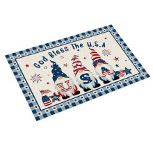 Tapete de porta com tema patriótico do Dia da Independência (4 de julho)