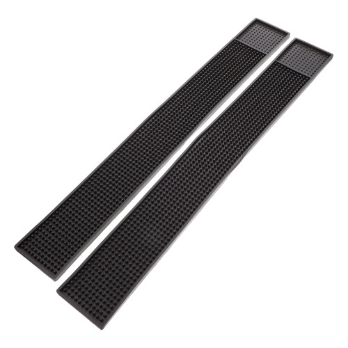 PVC Barmåttesæt – Sort, 60x8cm, 2 stk.
