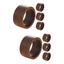 Wood Napkin Rings for Cloth Napkins – 8 Pack