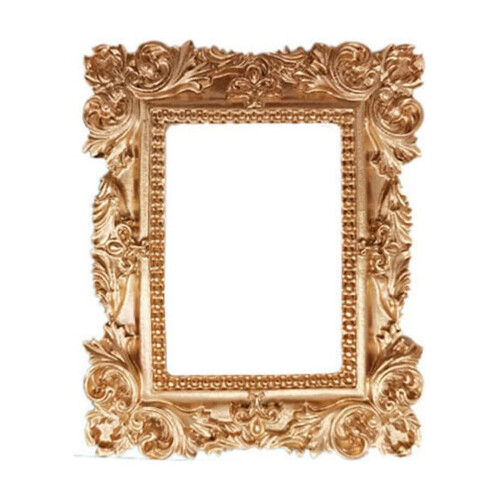 Cadre photo décoratif rétro doré (1 pièce)