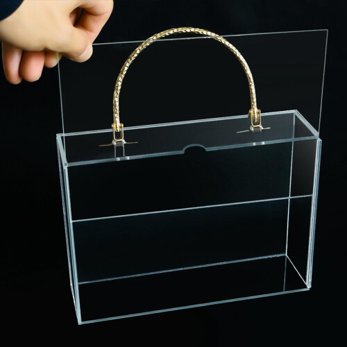 Clear Acrylic Flower Display Box with Handle