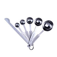 6-Piece Stainless Steel Measuring Spoons with Coloured