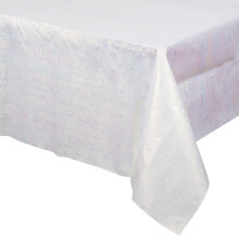 Nappe en plastique blanc irisé 54 x 102 pouces