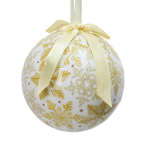 Holiday Ball Ornament, Yellow Plastic Light Bulb Style, 2.8
