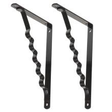 db-os fekete vas fali polckonzol 21,5x13,5 cm