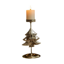 Vintage Iron Gold Candle Tray for Window or Shelf