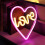Guitar Love Deer Neon Night Light USB Powered 1