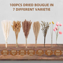 Natural Pampas Grass Bouquet Decor 100 pcs