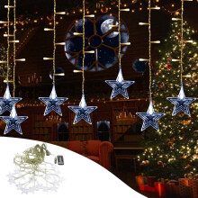 Christmas light curtain 80 LED 11.5 ft